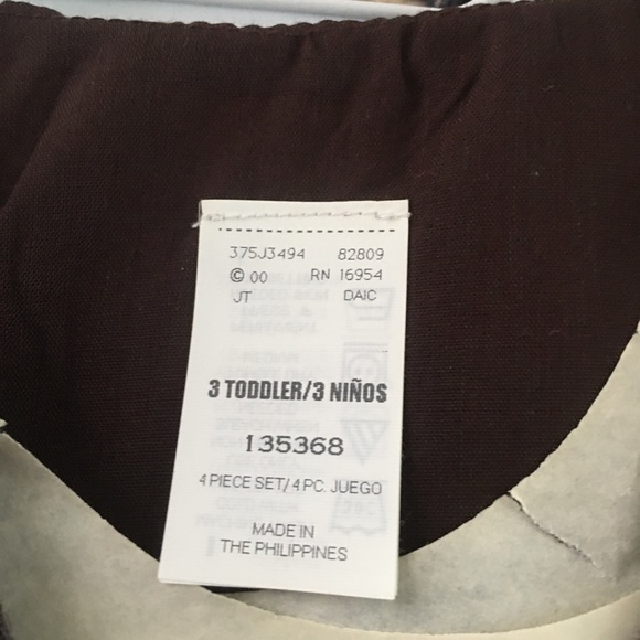 3T boys matching set w suspenders - Picture 2 of 2